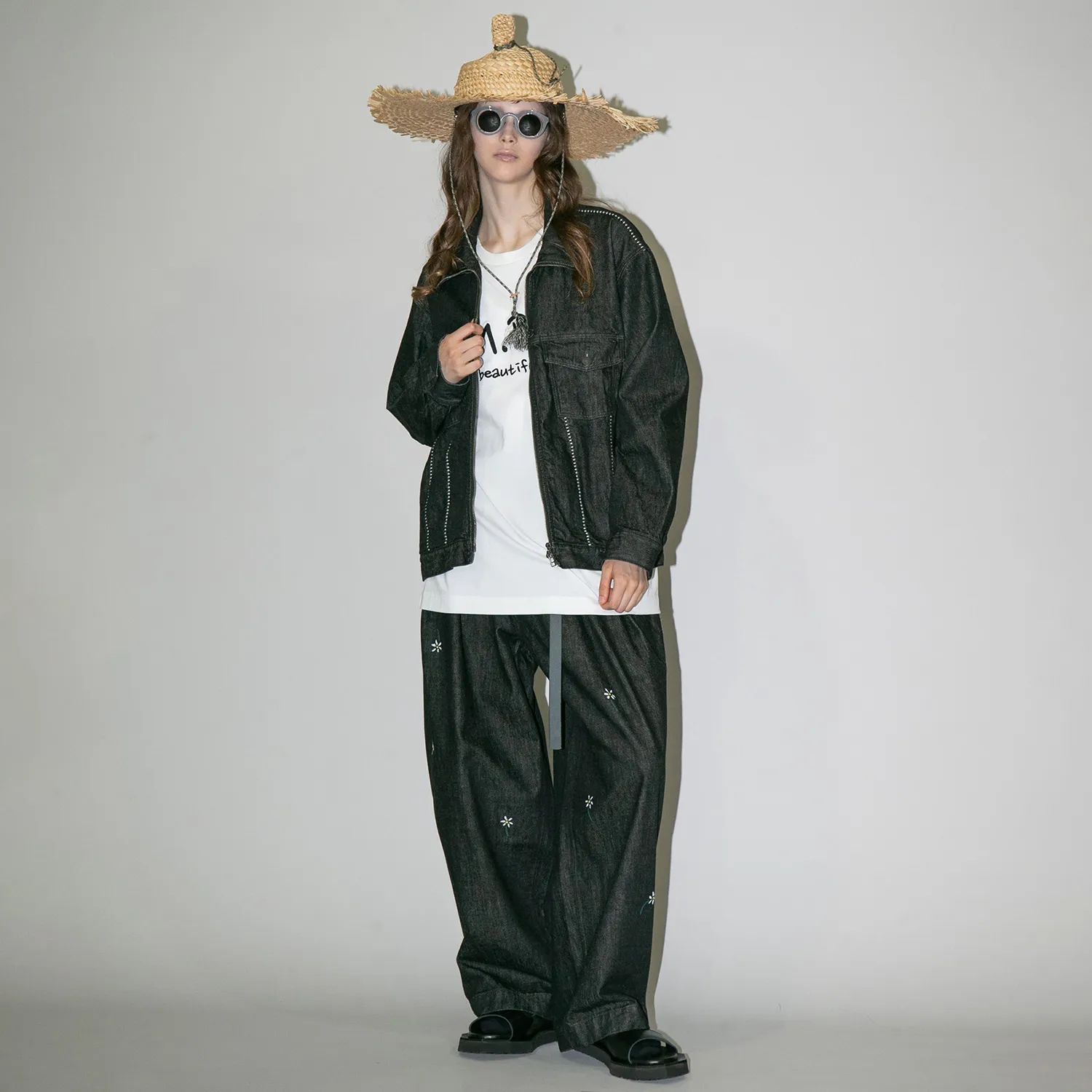 【残り一点】12.5OZデニムブルゾン(ONE WASH)