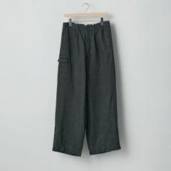【残り一点】Heavy Linen Herringbone Wide Easy Trousers