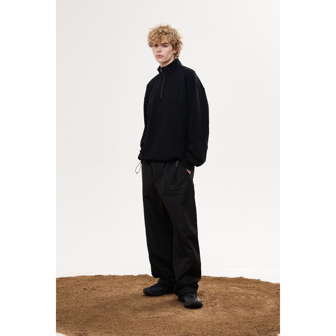 【残り一点】Bio Washed Easy Half Zip Sweat Shirts