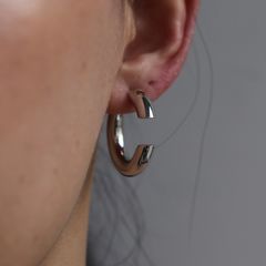 【残り一点】Closer Apart Hoop 2.5cm(SILVER)