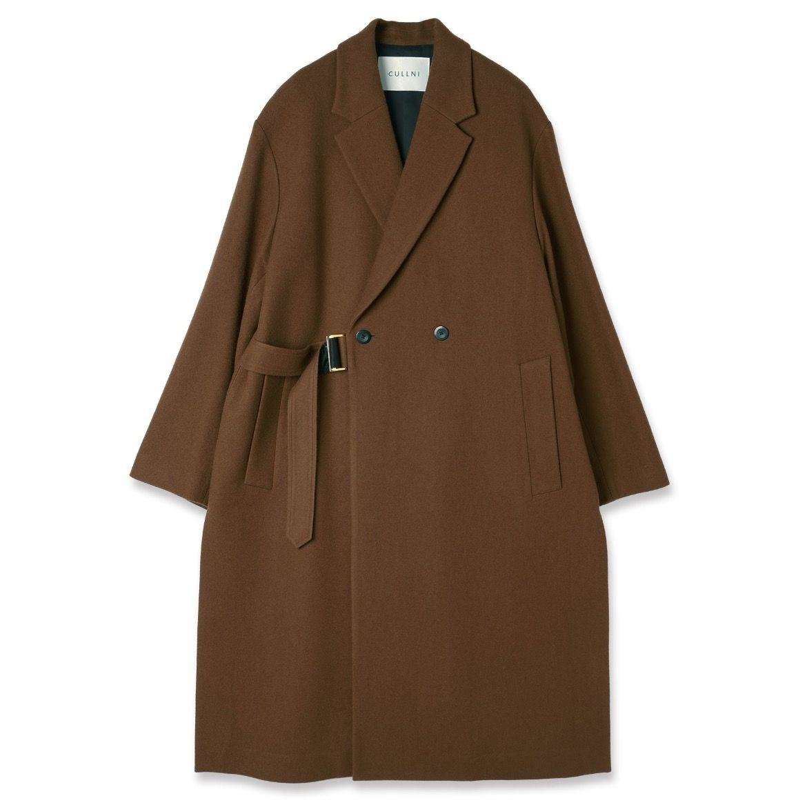 【残り一点】Lamb Wool Melton Tie Locken Long Chester Coat