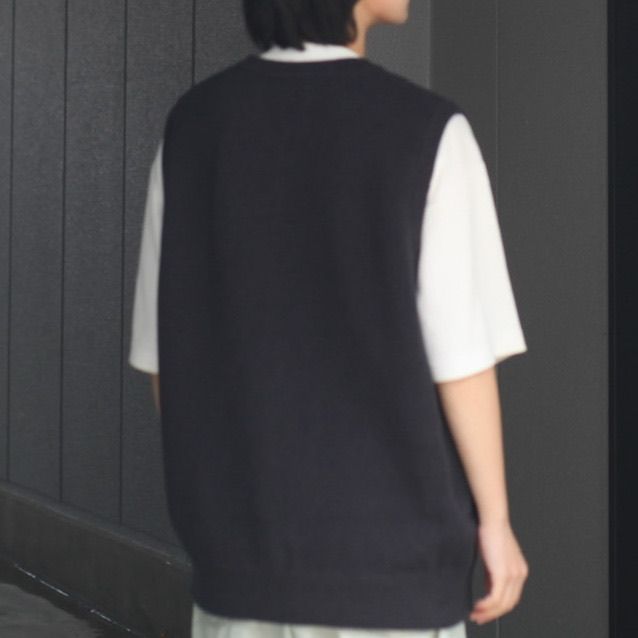 【残りわずか】Moss Stitch Zip Vest