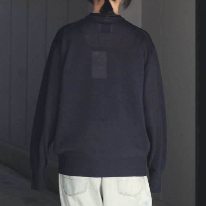 ssstein / シュタイン】GLITTER FUR KNIT CREW NECK LS - BLACK