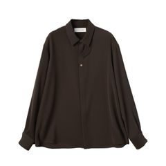 【残り一点】Double Cloth Twill Front Fly Chin Tab Shirt