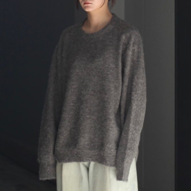 【残り一点】Wool/Alpaca Milled Knit Crew Neck LS