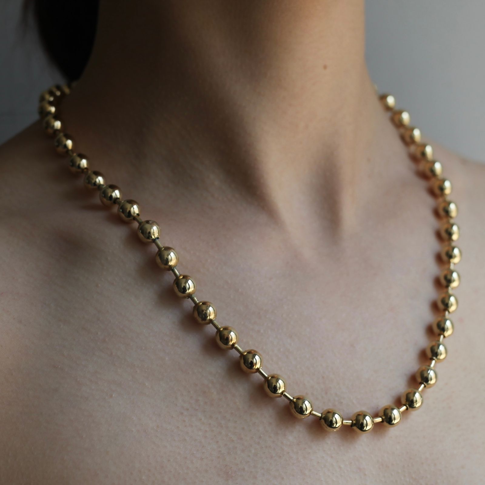 【残り一点】Ball Chain Necklace(GOLD)