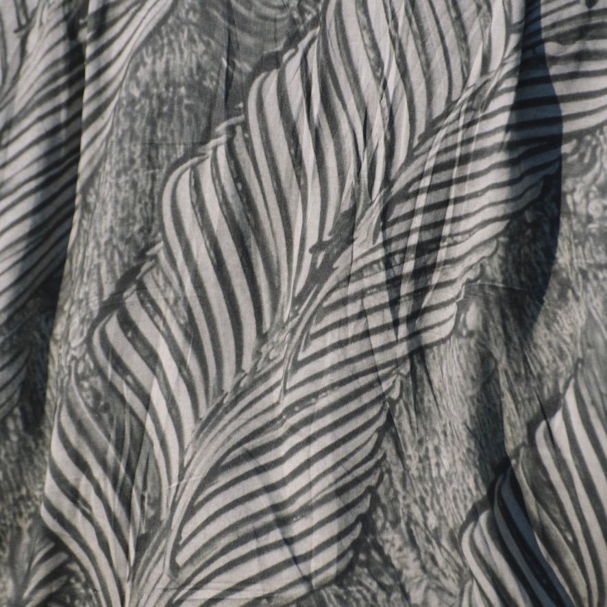 【残り一点】Leaf Pattern Printed Open Collar Shirt