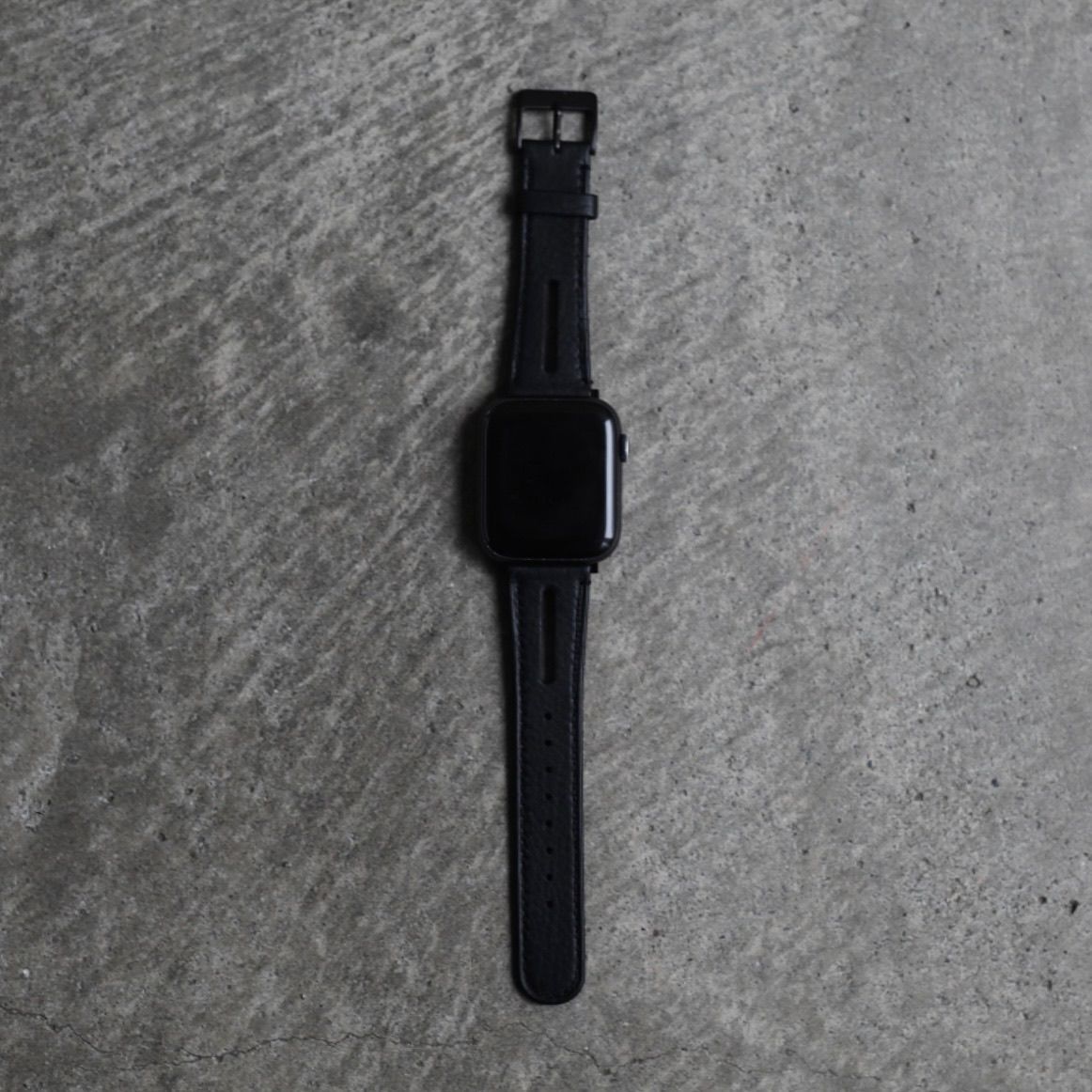 【残り一点】レザーハイブリッドバンド for Apple Watch(BLACK)