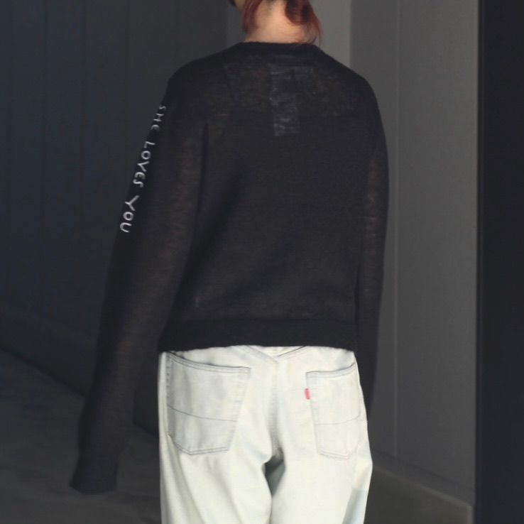 【残り一点】"TATTOO" Mohair Tite Knit