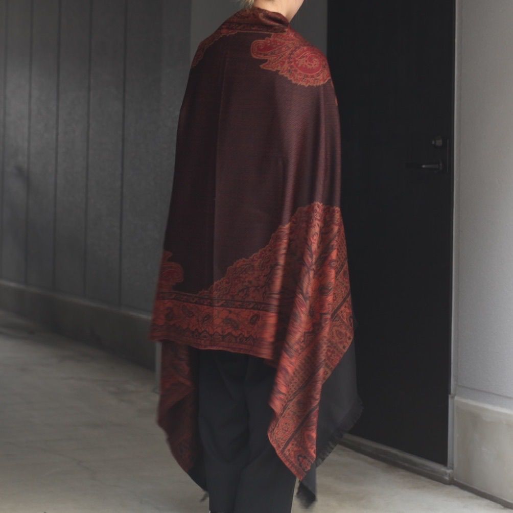【再販売通知受付可能】Tibetan Paisley Jacquard Stole