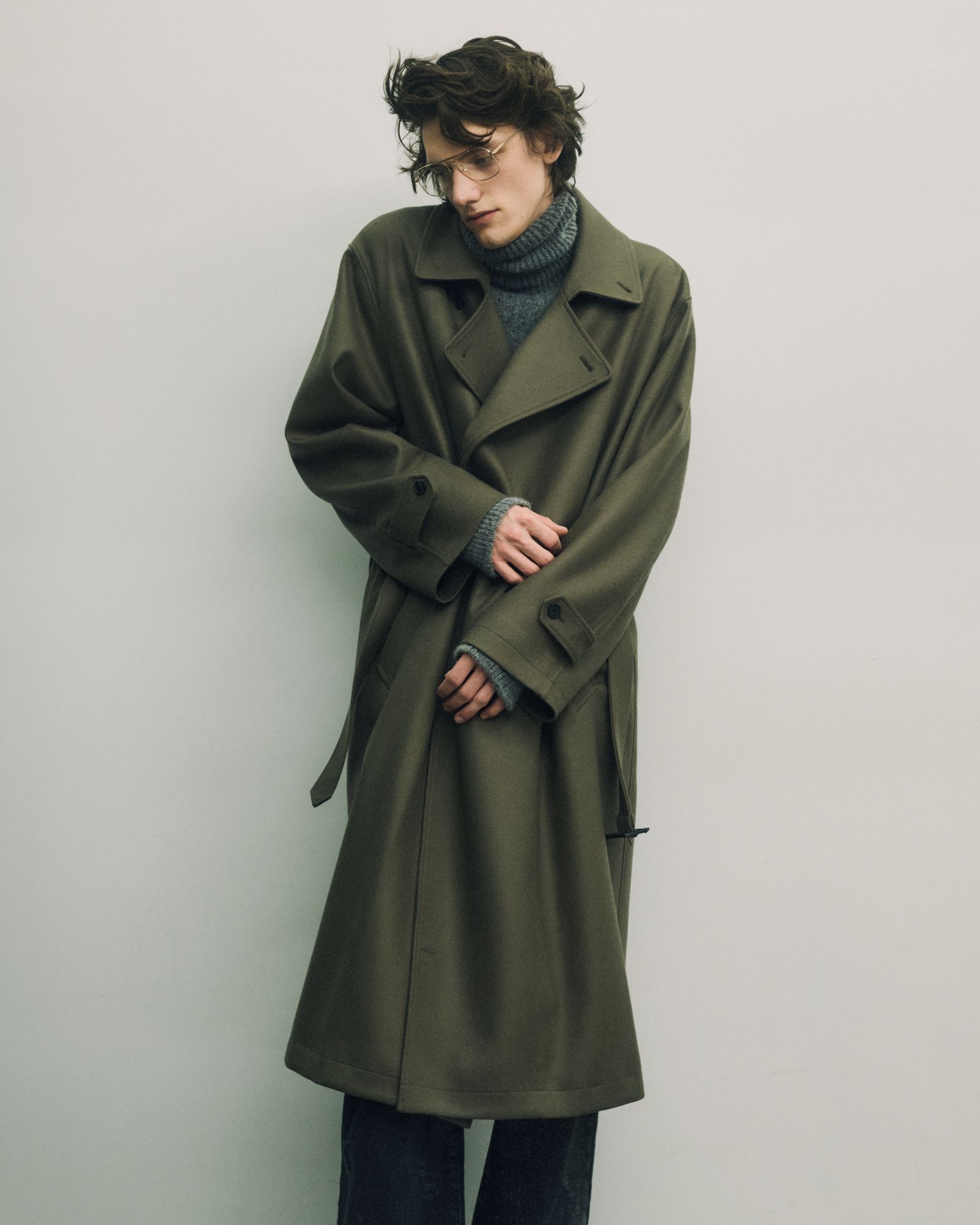 ssstein - 【残りわずか】Oversized Double Breasted Coat(WOOL