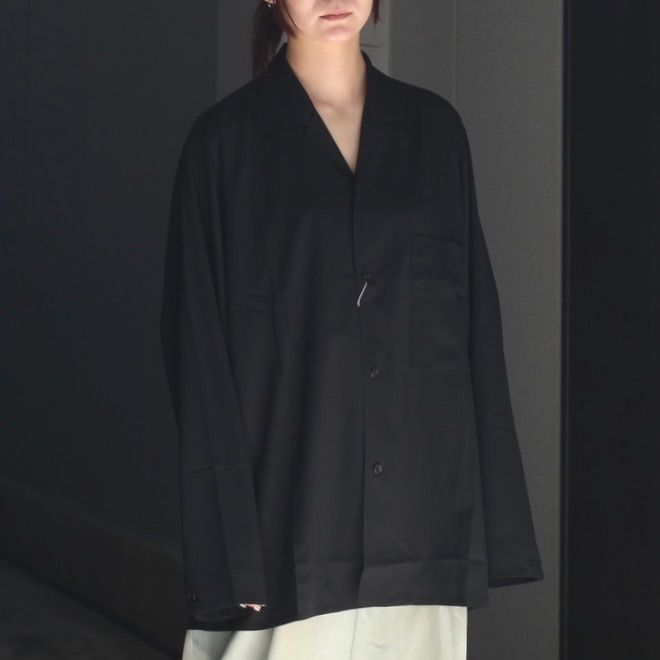 【残り一点】Wool Open Collar Shirt