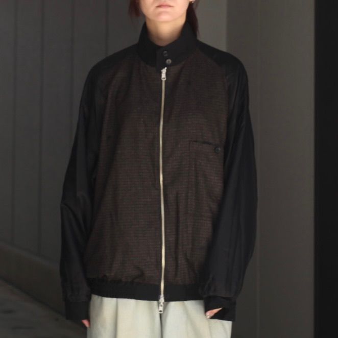 【残り一点】Wool Nylon Reversible Harrington Jacket