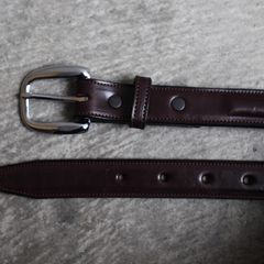 【残りわずか】1 Round Raised Belt(HAVANA×NICKEL)