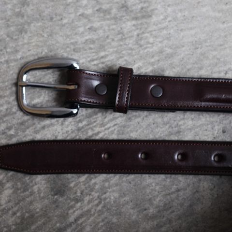 【残りわずか】1 Round Raised Belt(HAVANA×NICKEL)