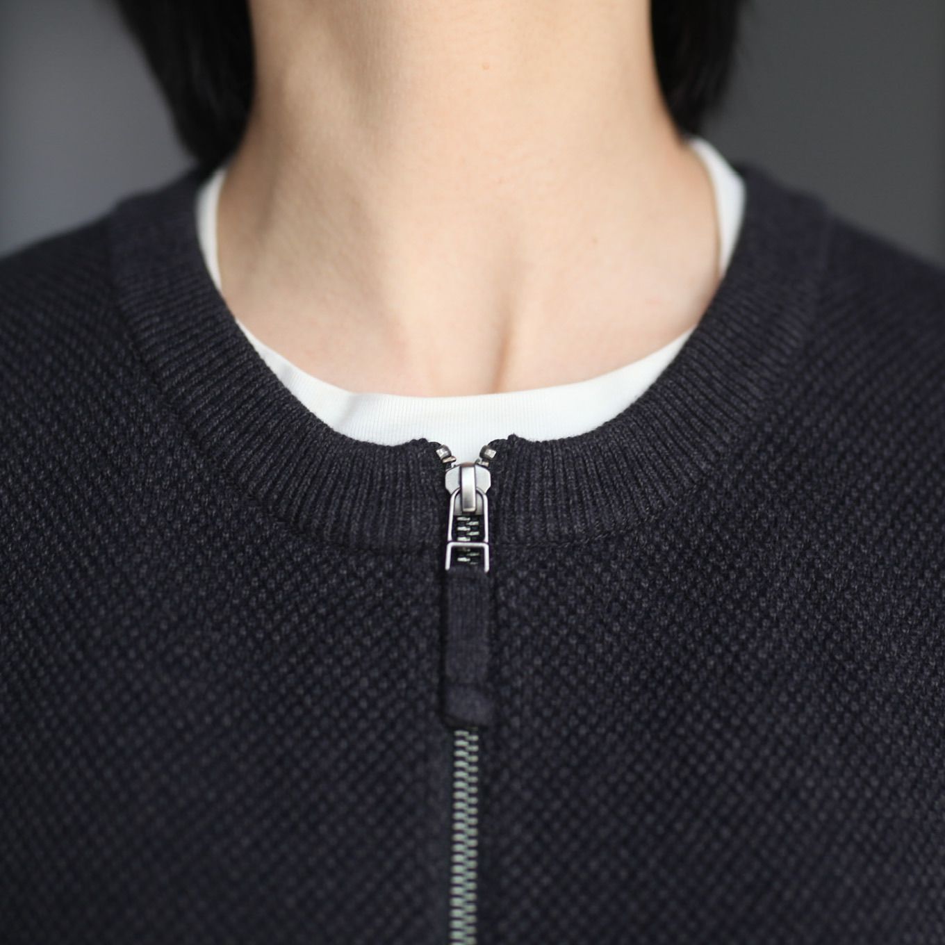 crepuscule - 【残りわずか】Moss Stitch Zip Vest | ACRMTSM