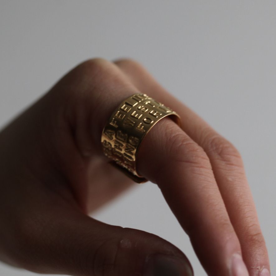 【残り一点】Stairway to Heaven Wide Ring(GOLD)