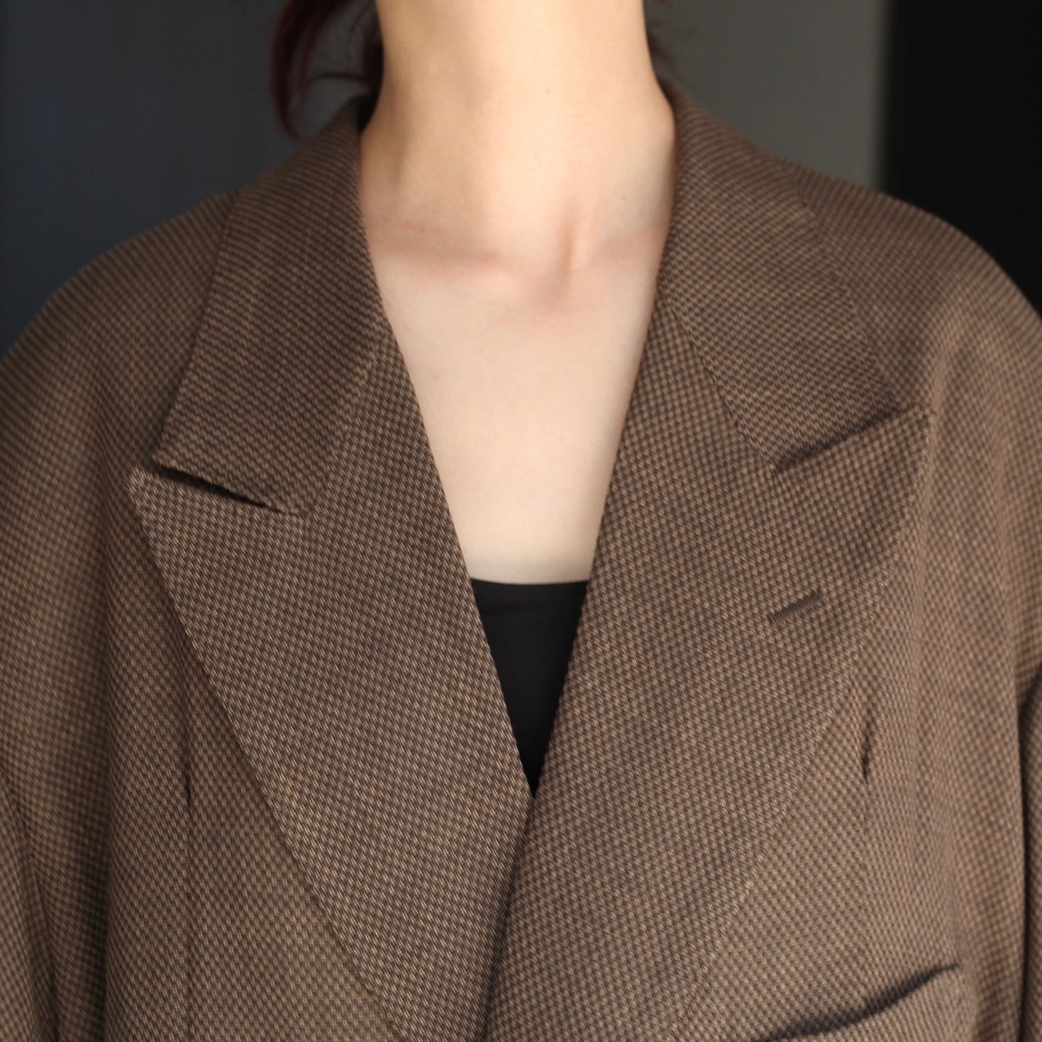【残り一点】Round Big Shoulder Wool Serge Jacket