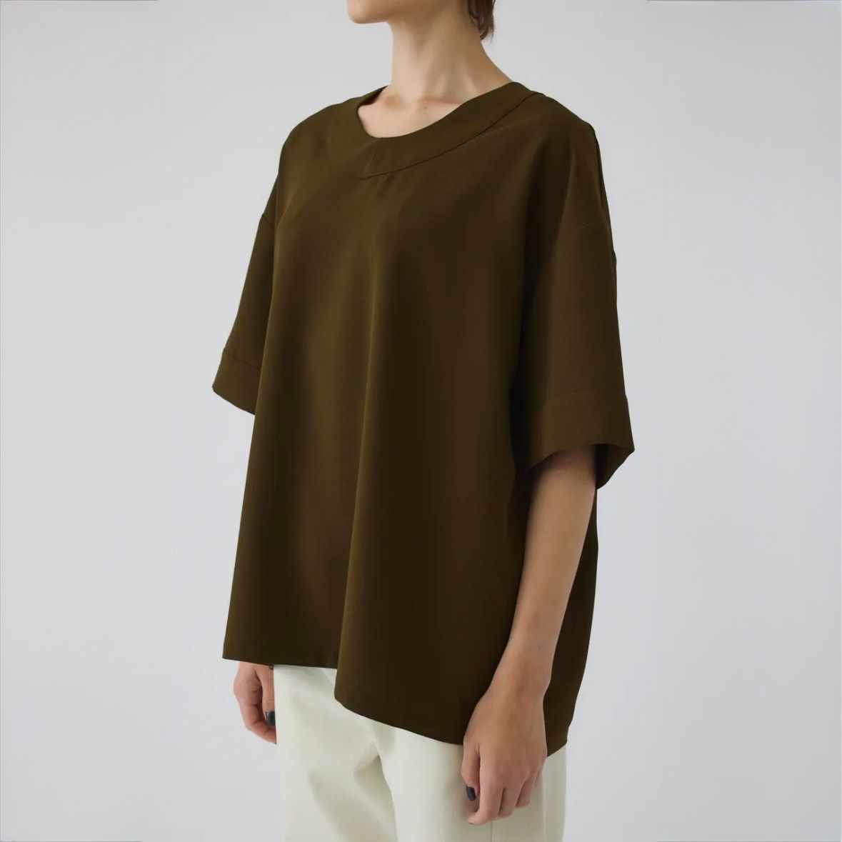 【残り一点】Georgette U-Neck Tops