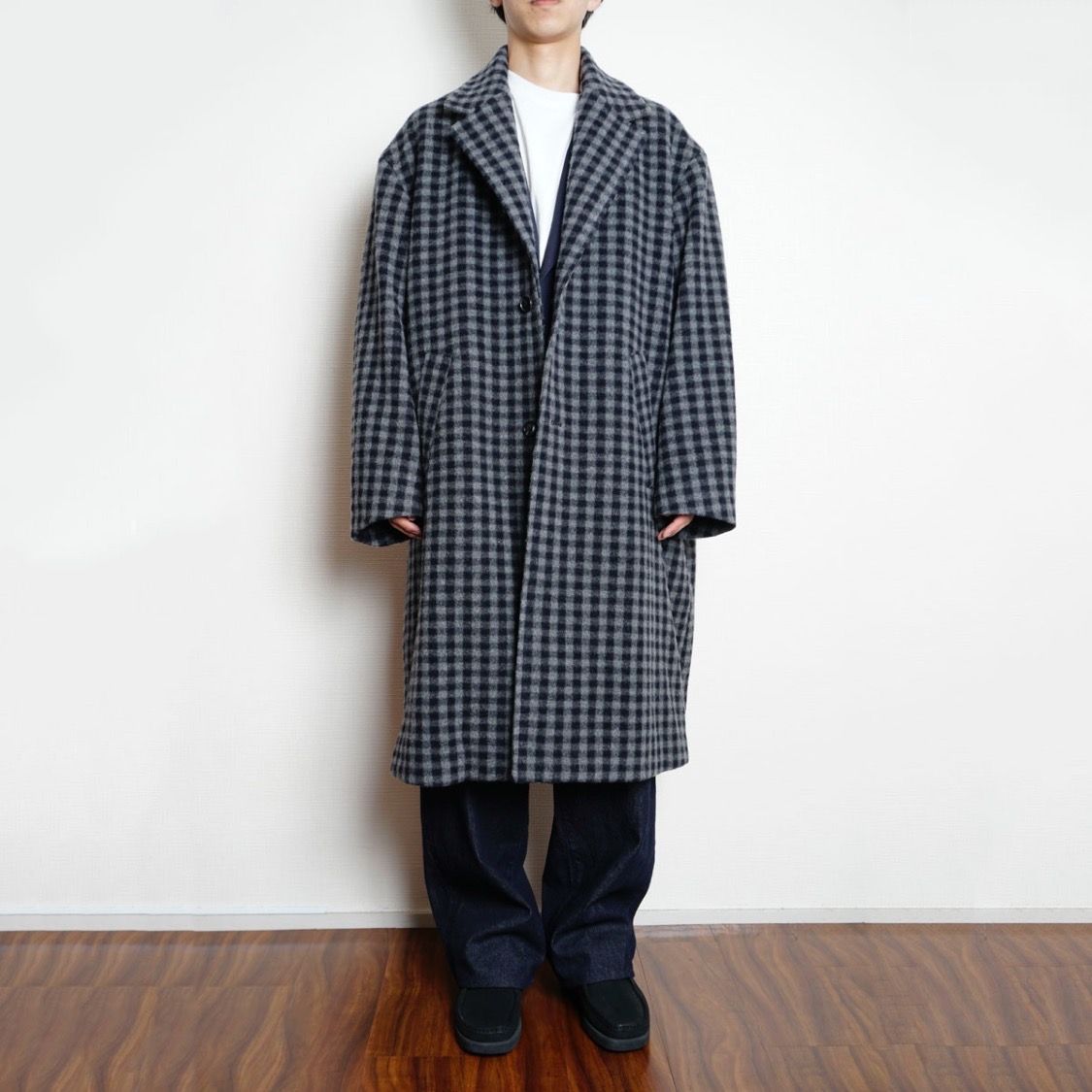 新作入荷!! Steven Alan C W CHECK CHESTER COAT コート asakusa.sub.jp