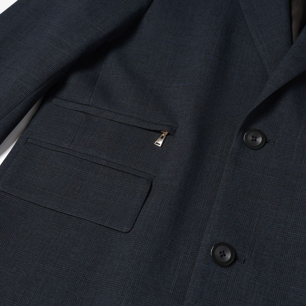 【残り一点】Glen Check Zip Pocket Tailored Jacket