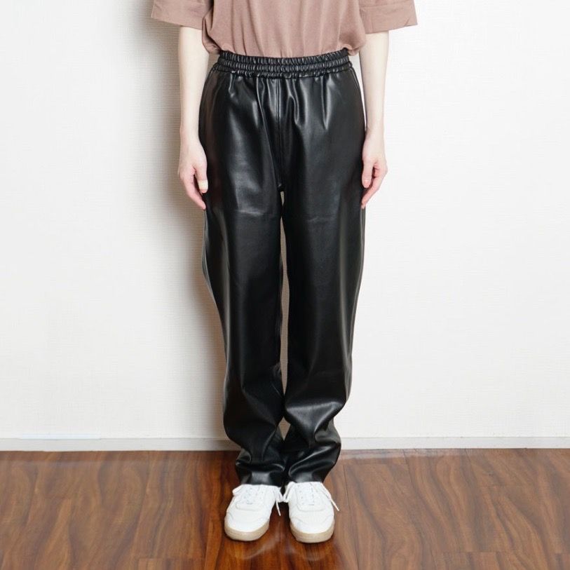 MY___ - 【残りわずか】Washable Fake Lambskin Easy Pants | ACRMTSM