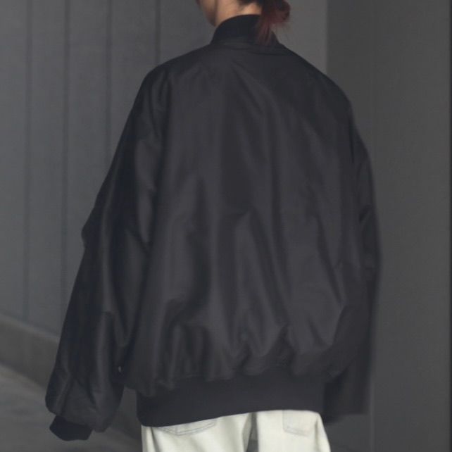 【残りわずか】Pure Silk Tafta Oversized Flight Jacket