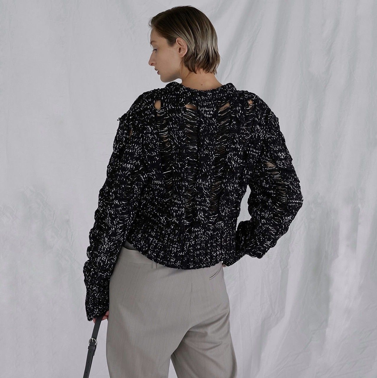 【残り一点】Lame Cable Knit Pullover