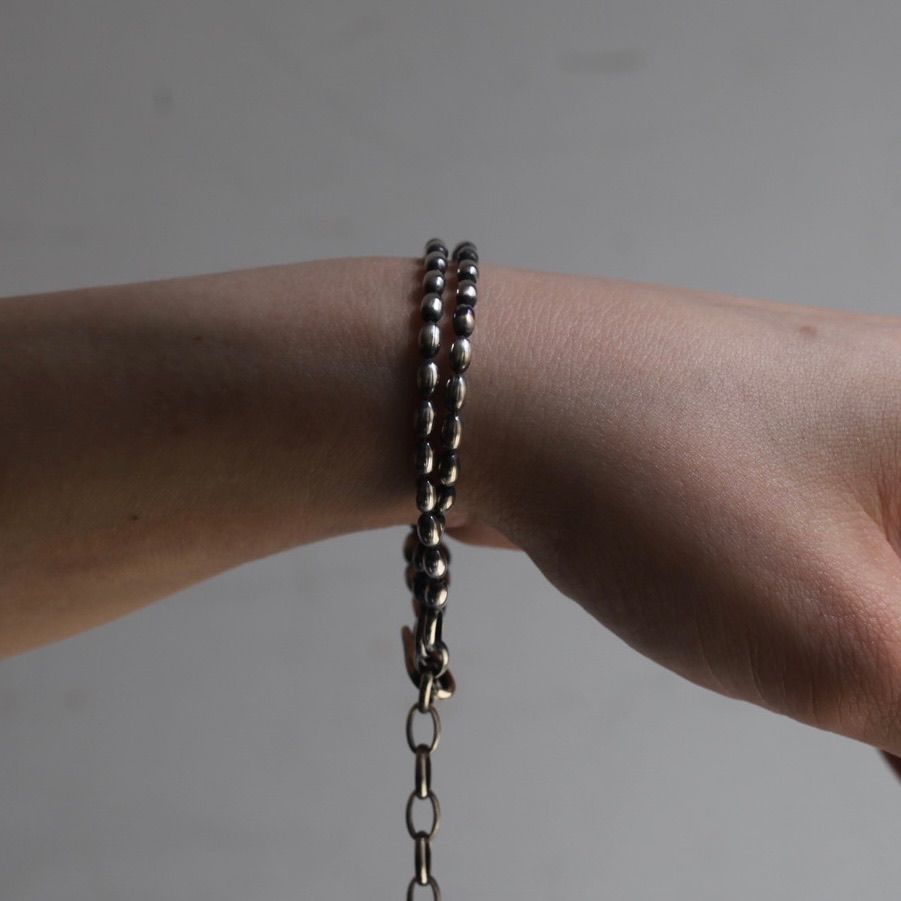 【お取り寄せ注文可能】Narrow Oval Bowl Chain W Bracelet