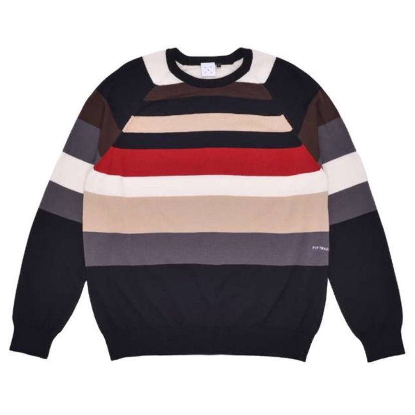 【残り一点】Striped Crewneck Knit