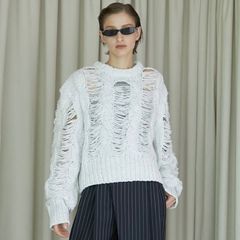 【残り一点】Lame Cable Knit Pullover