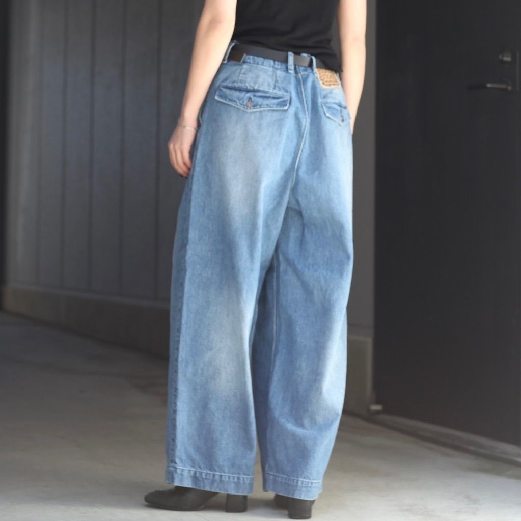 【残り一点】12.5OZワイドデニムパンツ(NO PRINT_USED)