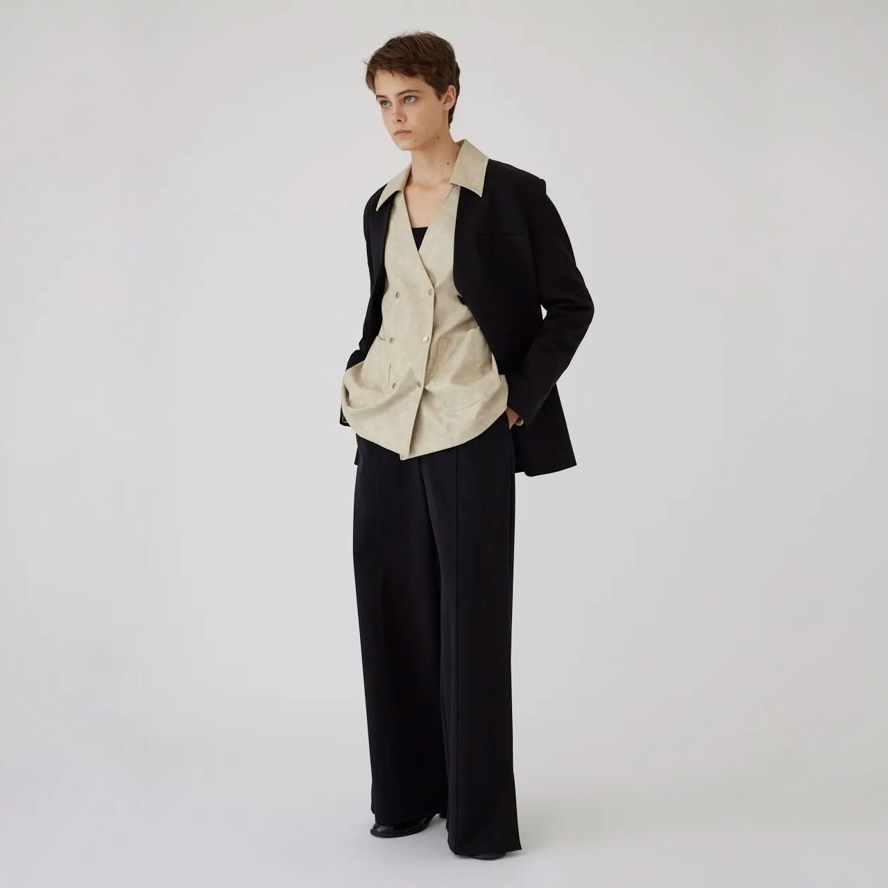 【残り一点】Collarless Padded JK