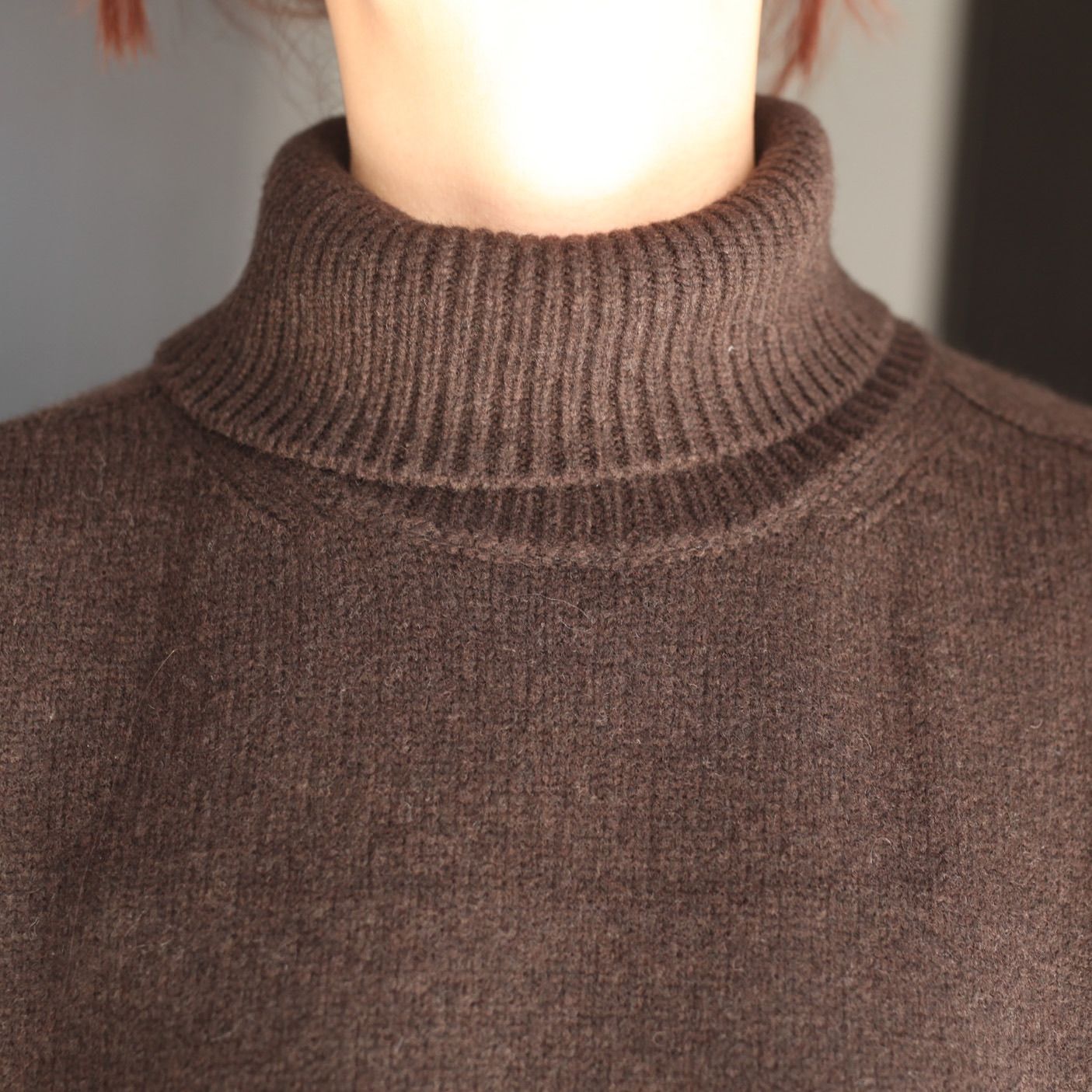 【残りわずか】Extra Fine Wool Warm Knit Turtle Neck LS