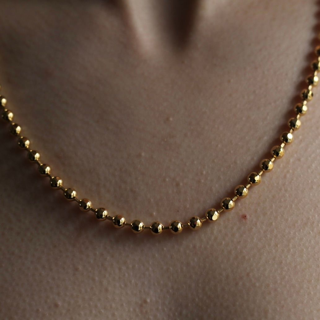 【残りわずか】Cutting Ball Necklace(GOLD)