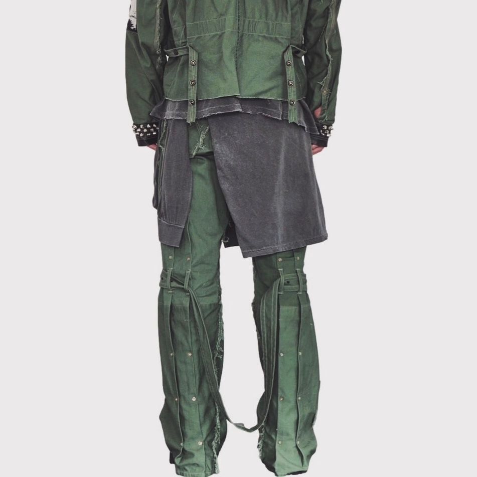 【残り一点】Slash Seam Twist Bondage Jeans(VINTAGE US ARMY LAUNDRY BAG)