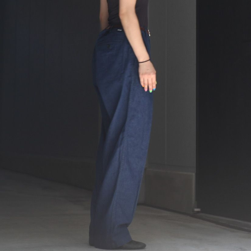【残り一点】Two Tuck Denim Wide Trousers