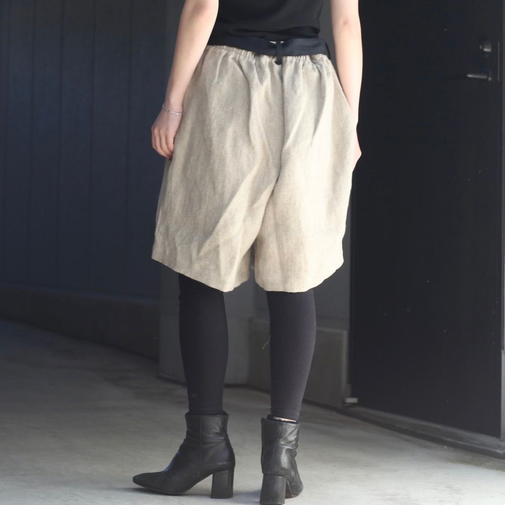 【残り一点】セミウェットリネンショートパンツ