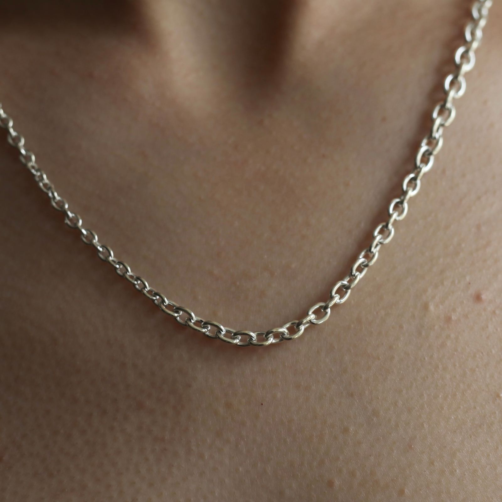 【残り一点】Gradient Oval Chain Necklace T-BAR