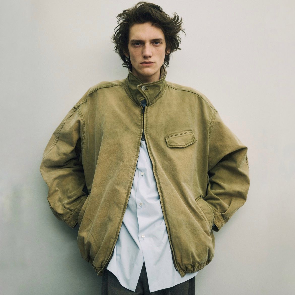 【残り一点】Suvin Cotton Oversized Regular Collar Shirt
