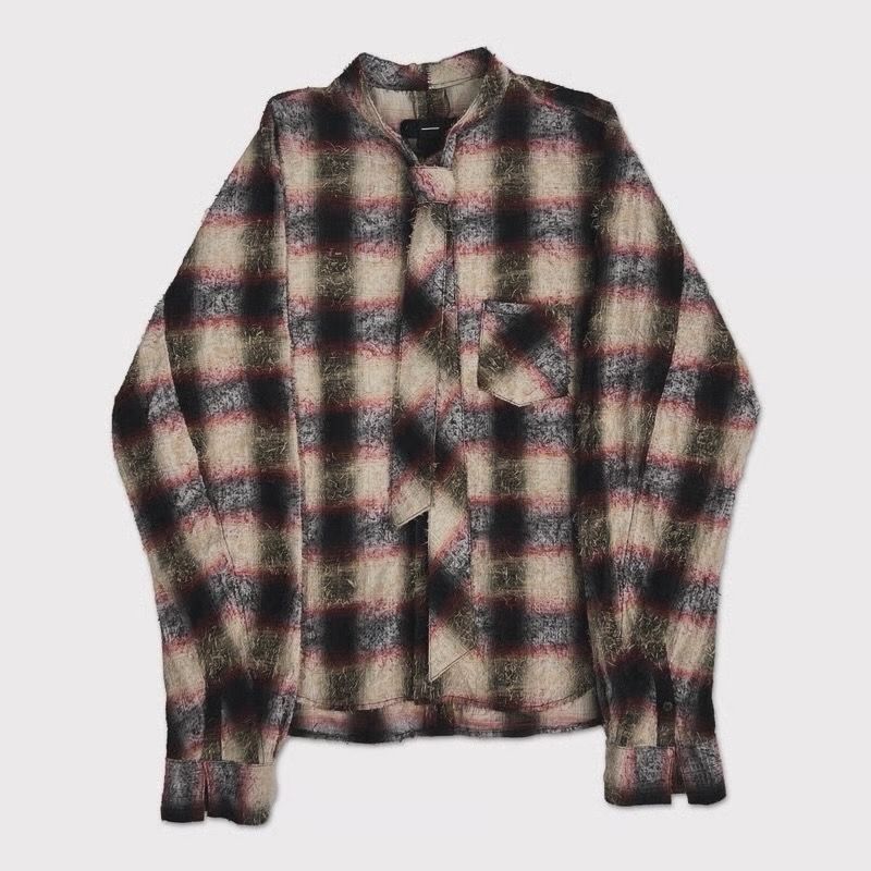 【残り一点】Shaggy Ombre Ribbon Shirt(DRUNK)