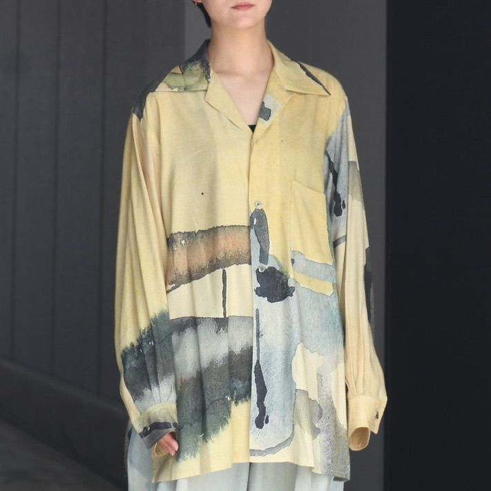 YOKE - 【残り一点】Printed Open Collar Shirt | ACRMTSM ONLINE STORE