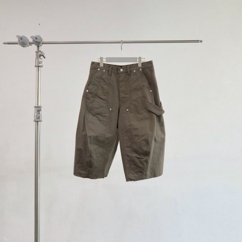 【残り一点】Curved Leg Double Knee Work Short Pants