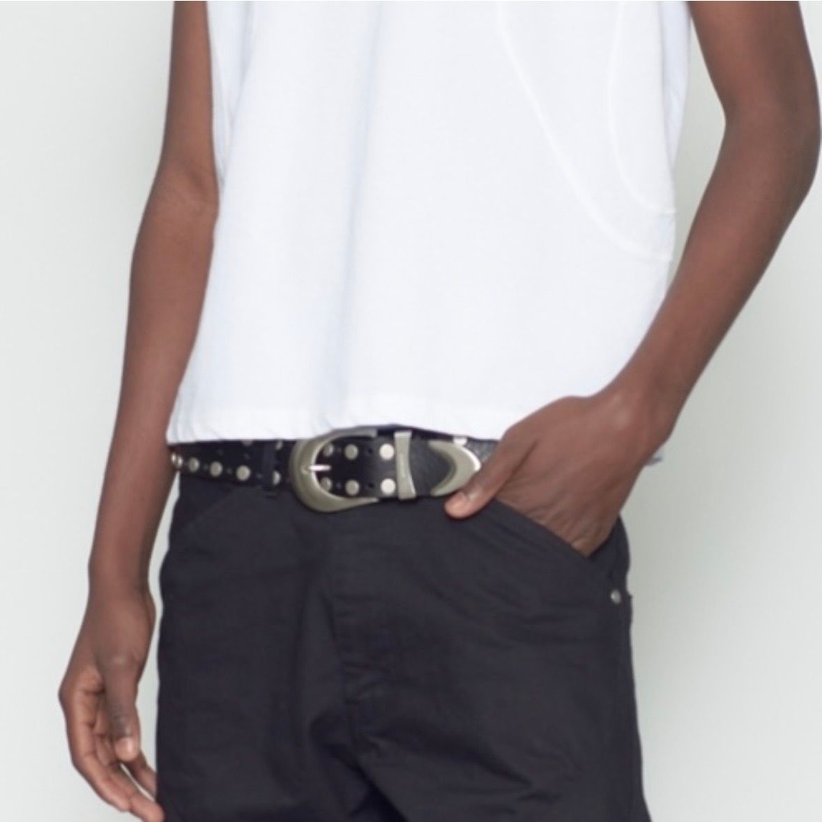 【残りわずか】4C Studded Leather Belt