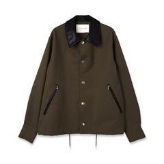 【残り一点】Chambray Gabardine Dot Button Coach Jacket