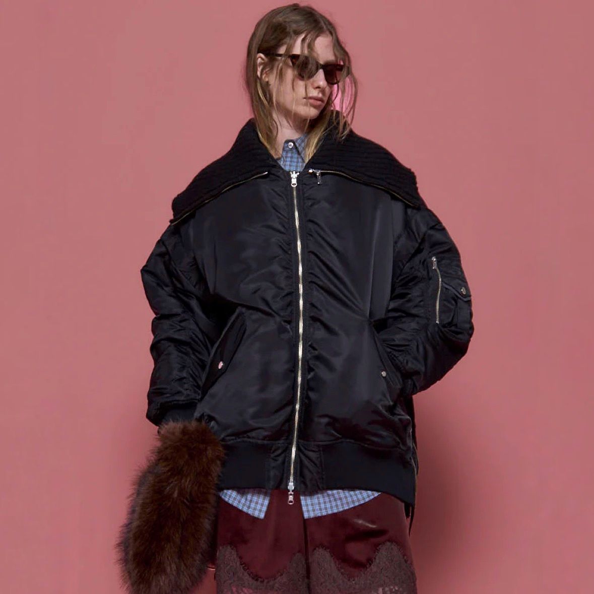 【残り一点】Multiway Knit Collar MA-1
