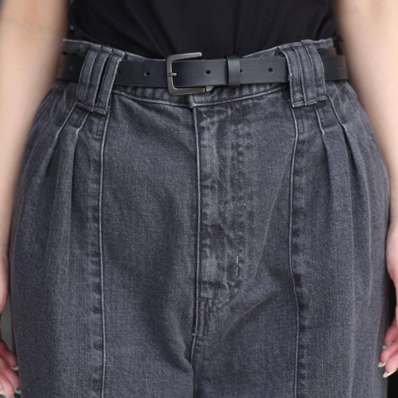 【残り一点】Vintage Washed 3tuck Wide Denim Trousers