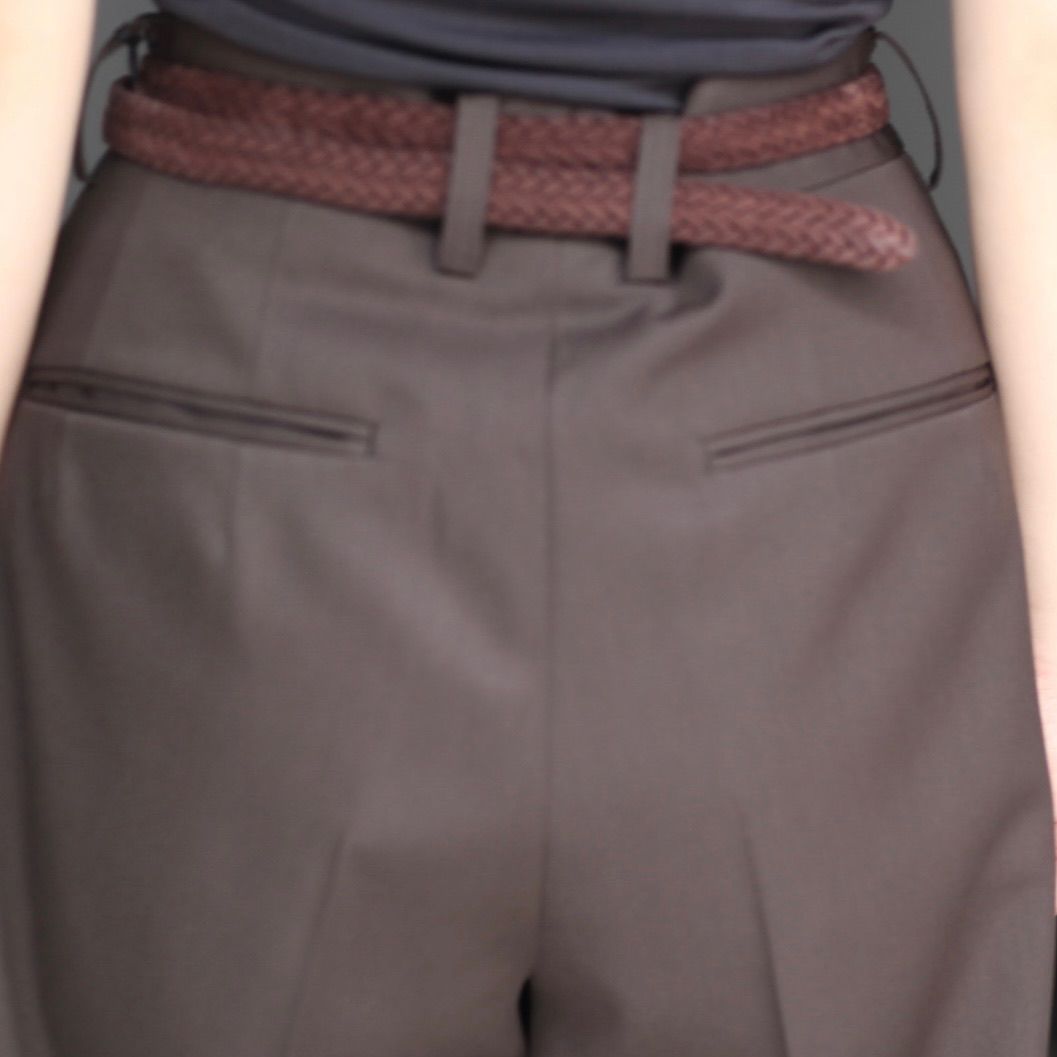 パンツ LONG WIDE TROUSERS (2/72 WOOL GABARDINE) ssstein - 【残りわずか】Long Wide Trousers(2/72 WOOL