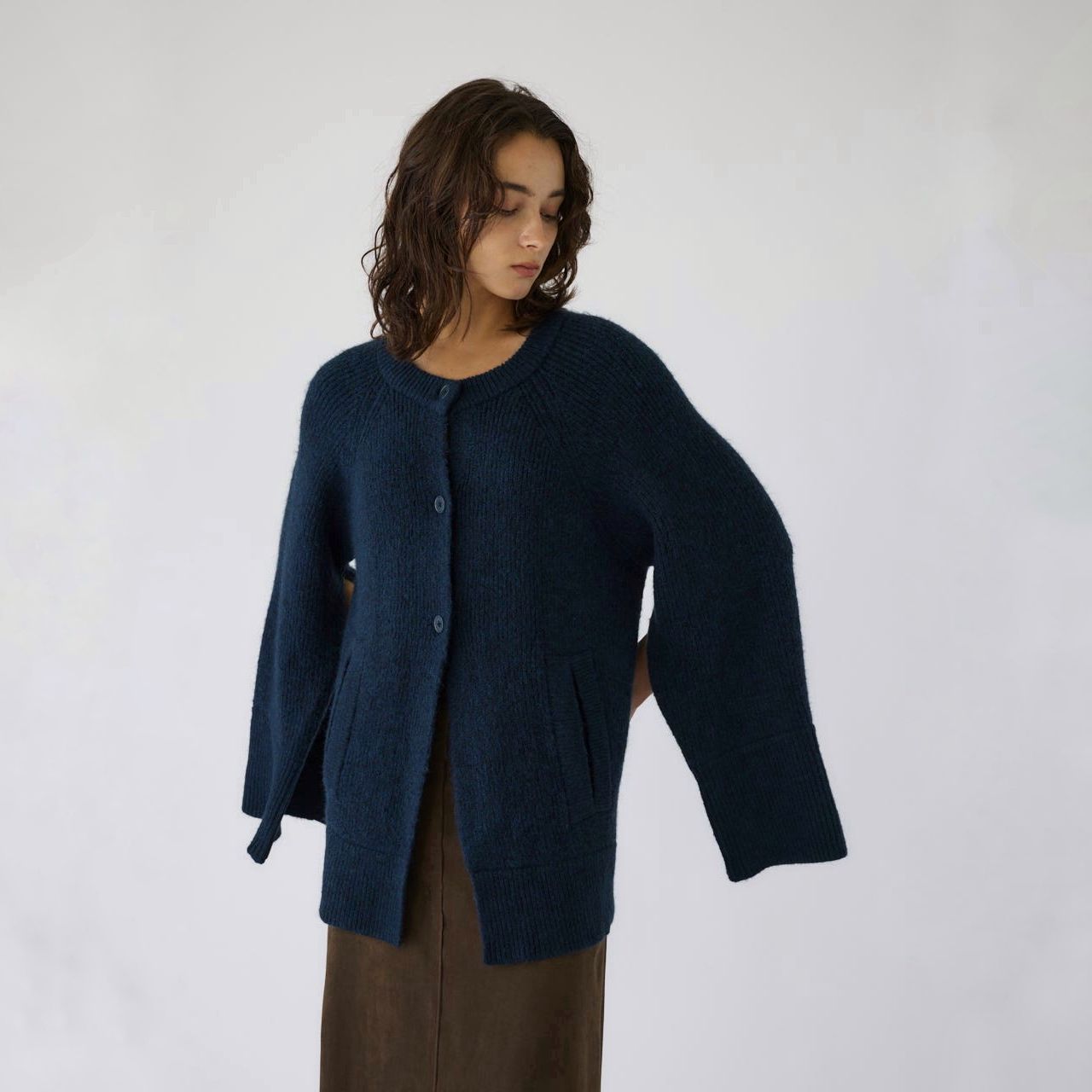 【残り一点】Poncho Like Raglan Knit C/D