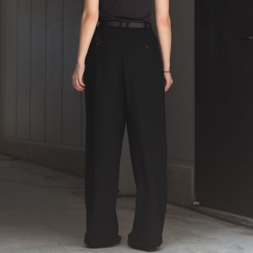 【残り一点】3 Tuck Wool Serge Trousers